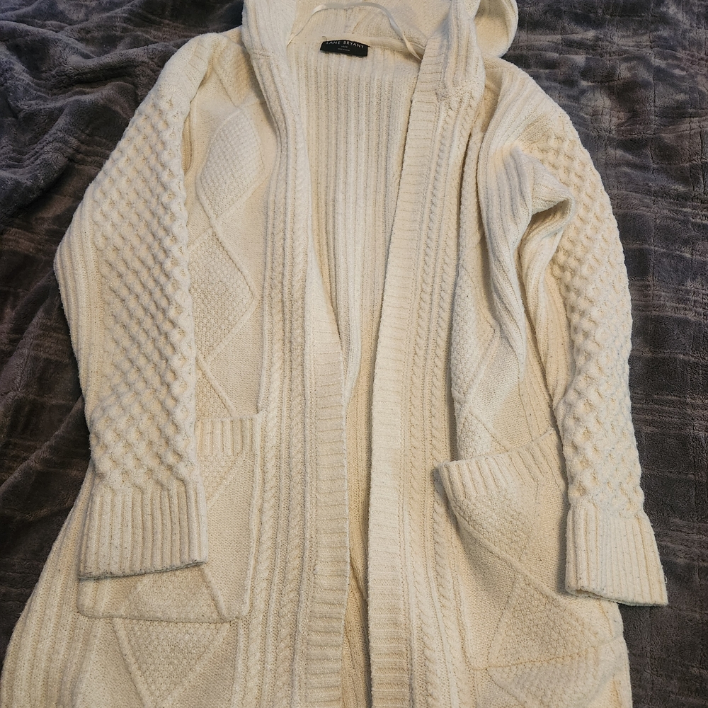 Lane Bryant Cream Ribbed Women’s Sweater